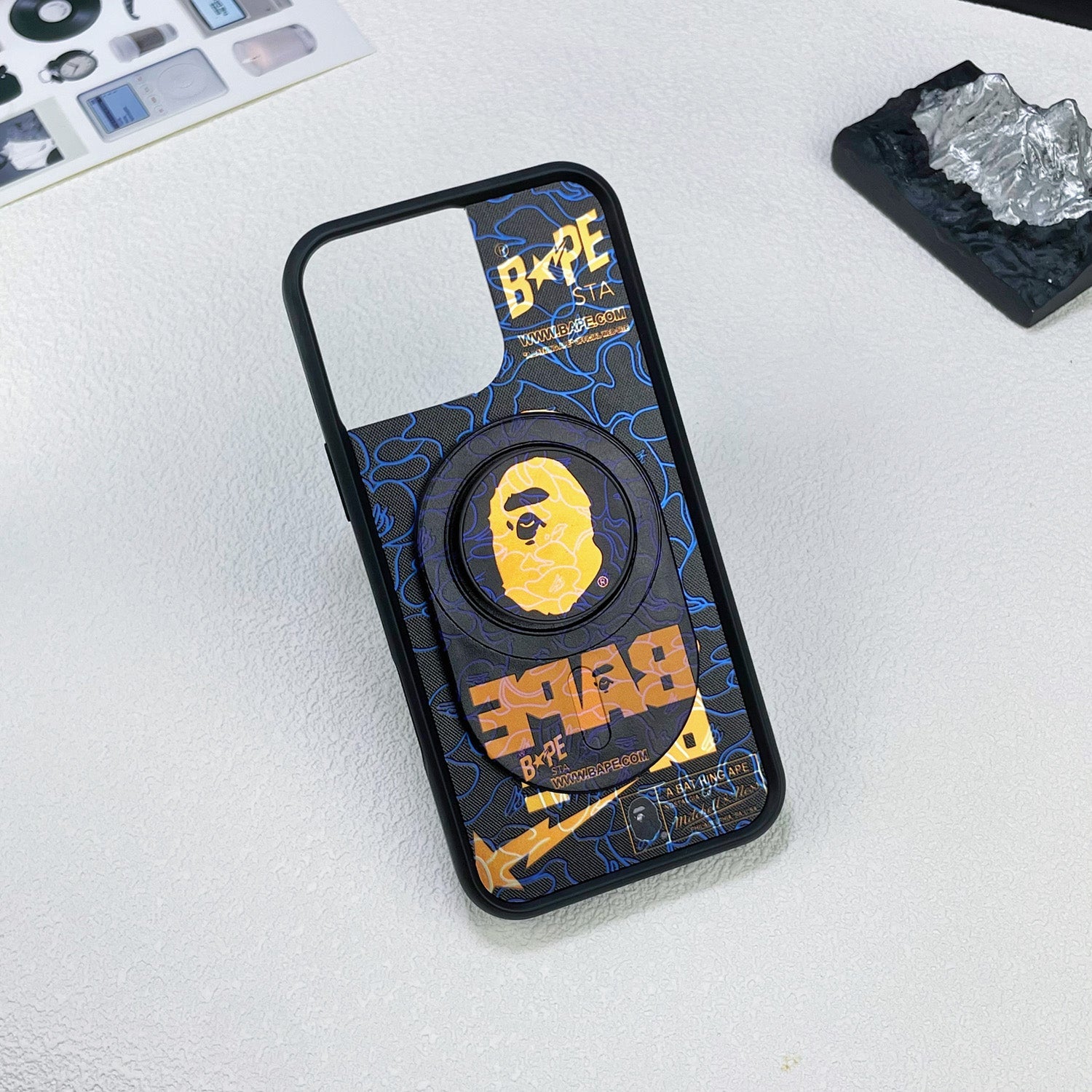 Magnetic Phone Grip Stand ¡§C Adjustable Holder for iPhone & Cases