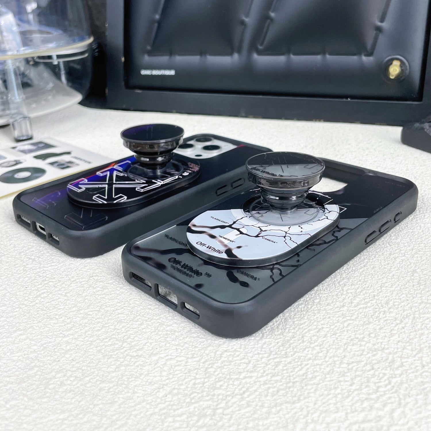 Magnetic Phone Grip Stand ¡§C Adjustable Holder for iPhone & Cases