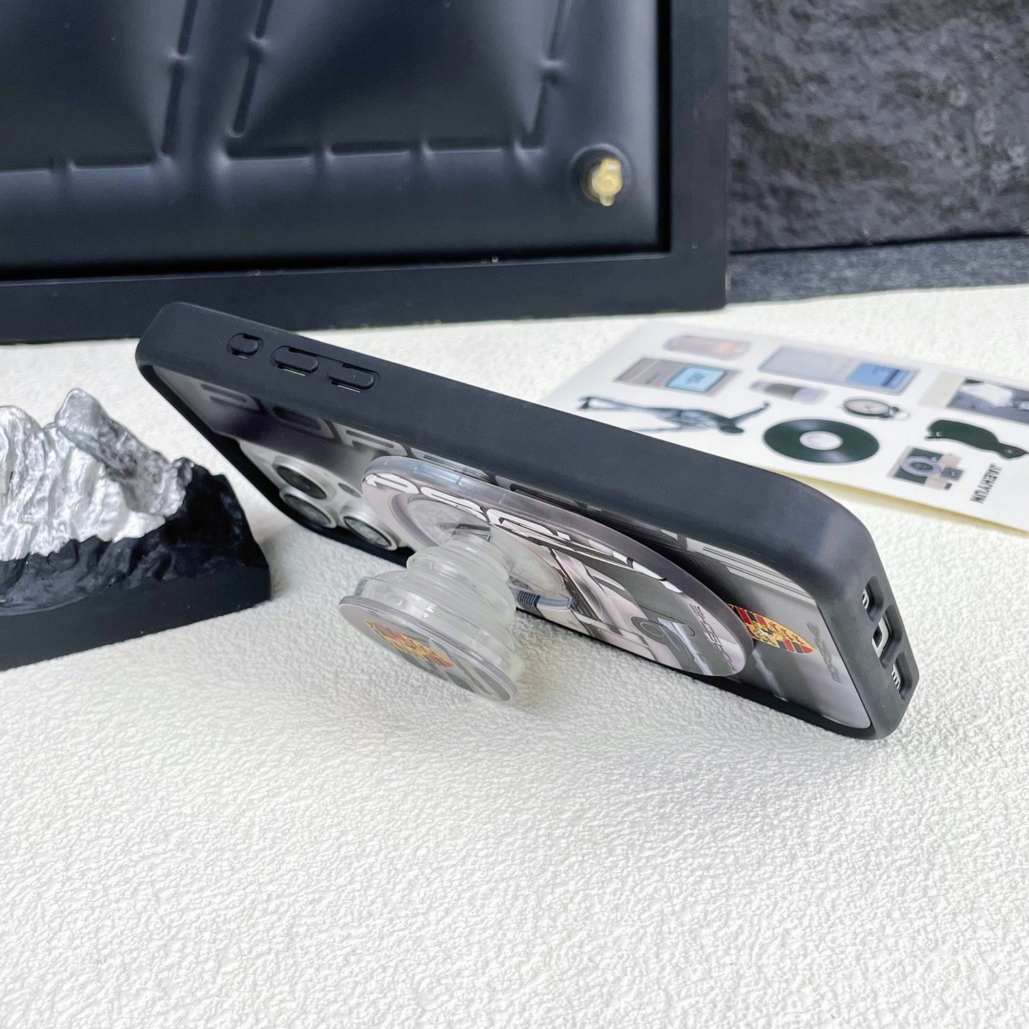 Magnetic Phone Grip Stand ¡§C Adjustable Holder for iPhone & Cases