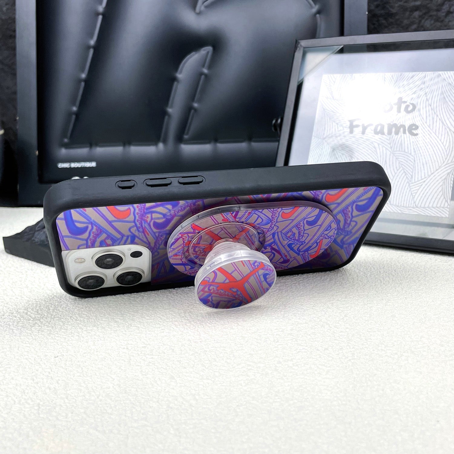 Magnetic Phone Grip Stand ¡§C Adjustable Holder for iPhone & Cases