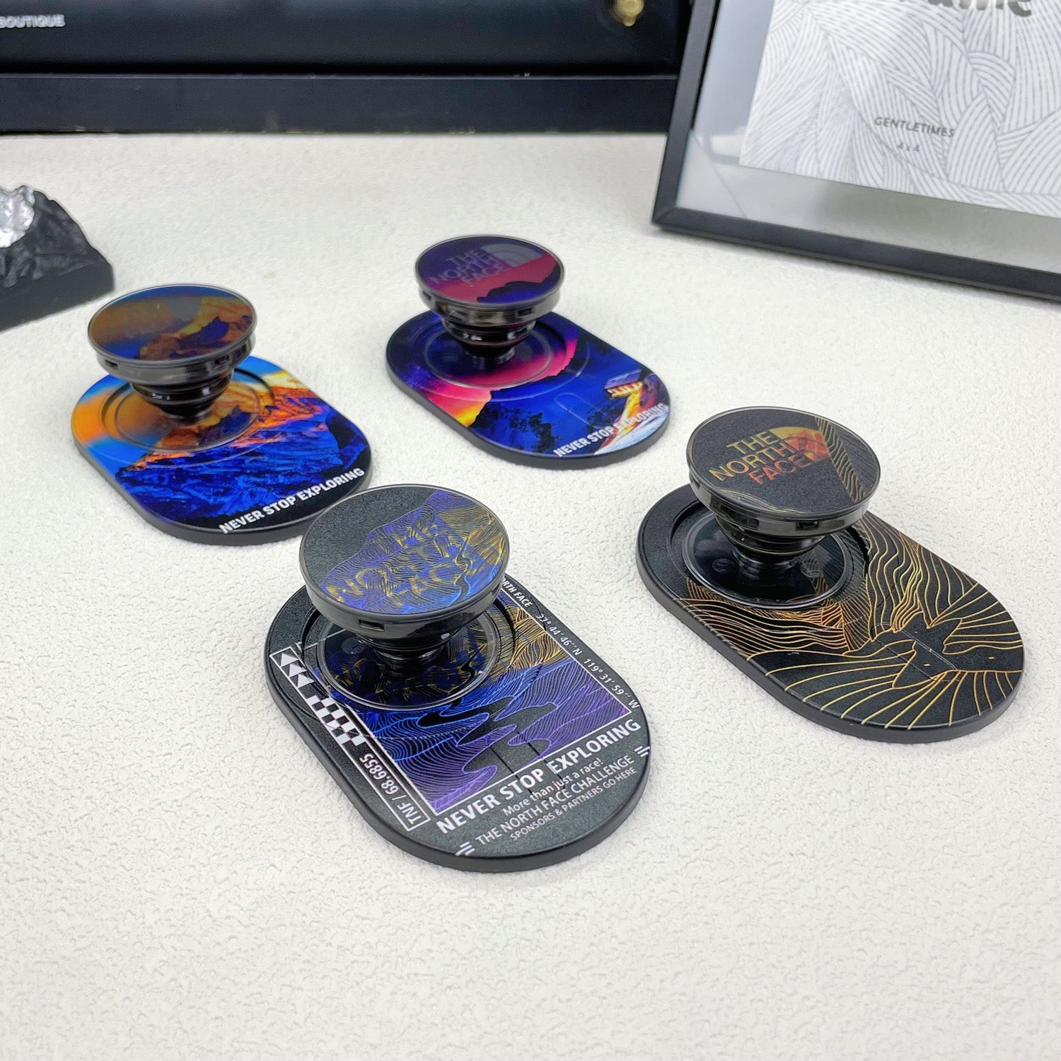 Magnetic Phone Grip Stand ¡§C Adjustable Holder for iPhone & Cases