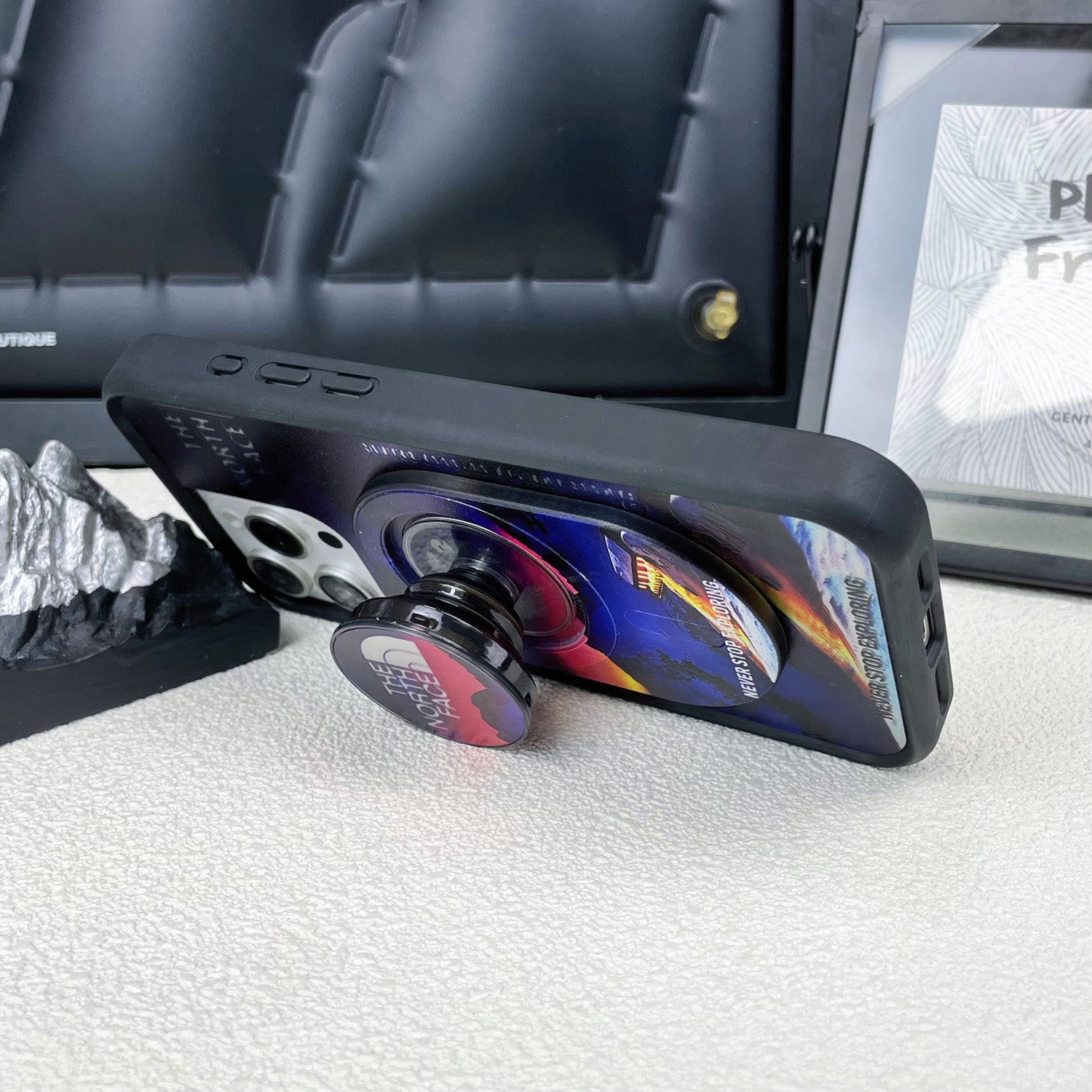Magnetic Phone Grip Stand ¡§C Adjustable Holder for iPhone & Cases