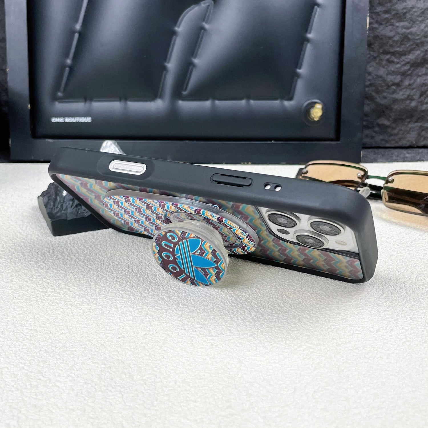 Magnetic Phone Grip Stand ¡§C Adjustable Holder for iPhone & Cases