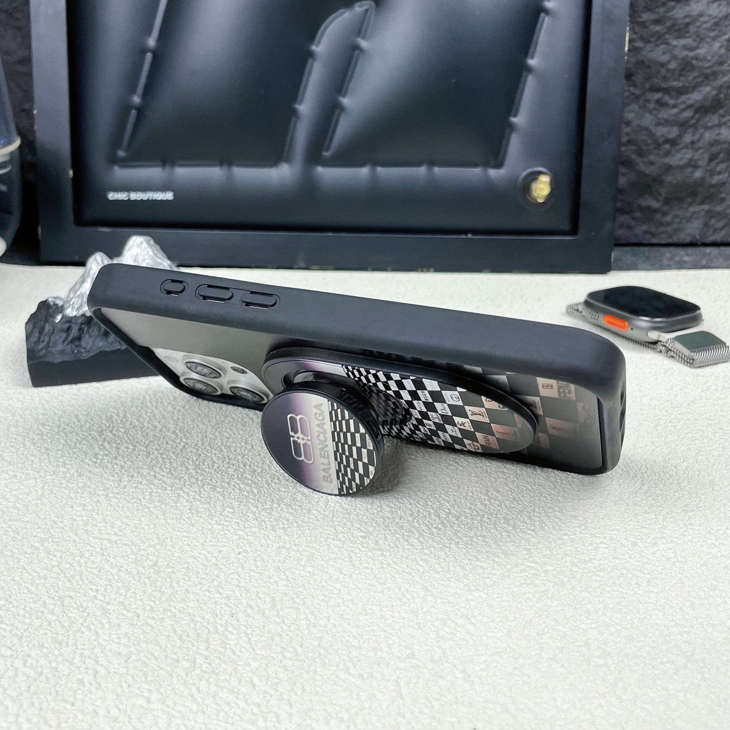 Magnetic Phone Grip Stand ¡§C Adjustable Holder for iPhone & Cases