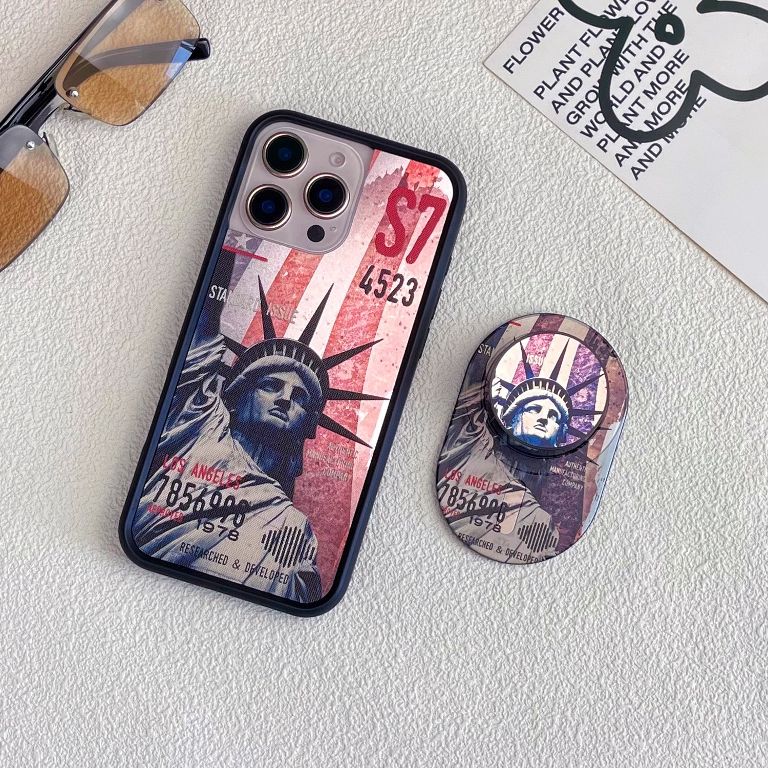 Magnetic Phone Grip Stand ¡§C Adjustable Holder for iPhone & Cases