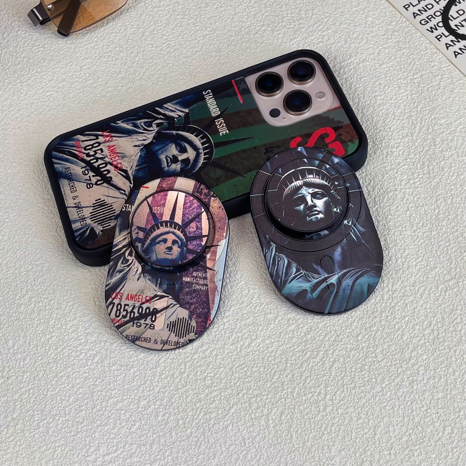 Magnetic Phone Grip Stand ¡§C Adjustable Holder for iPhone & Cases