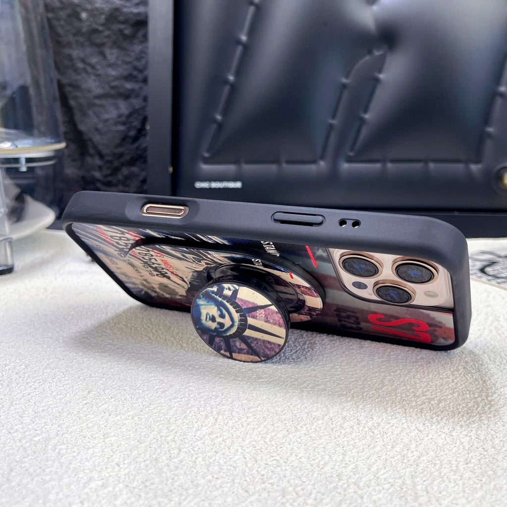 Magnetic Phone Grip Stand ¡§C Adjustable Holder for iPhone & Cases