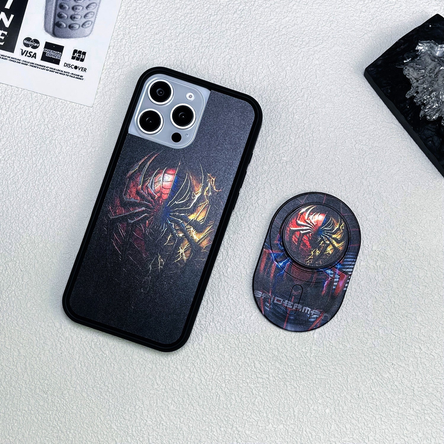 Magnetic Phone Grip Stand ¡§C Adjustable Holder for iPhone & Cases