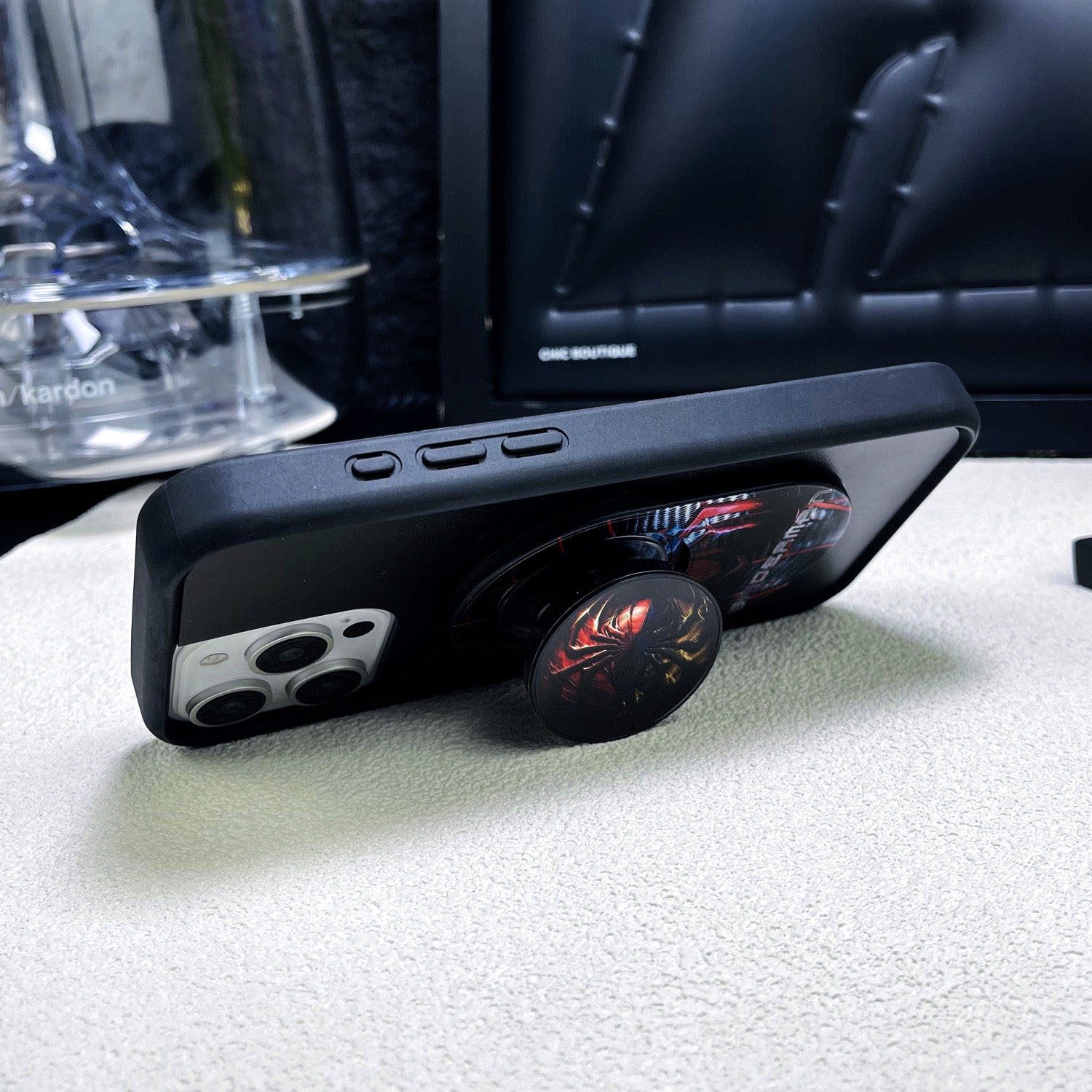 Magnetic Phone Grip Stand ¡§C Adjustable Holder for iPhone & Cases