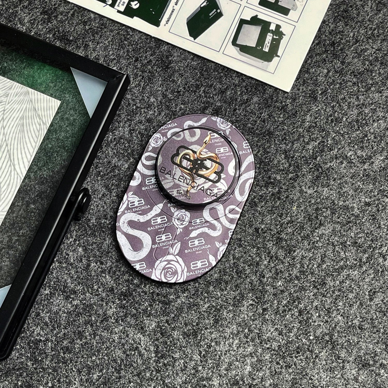 Magnetic Phone Grip Stand ¡§C Adjustable Holder for iPhone & Cases