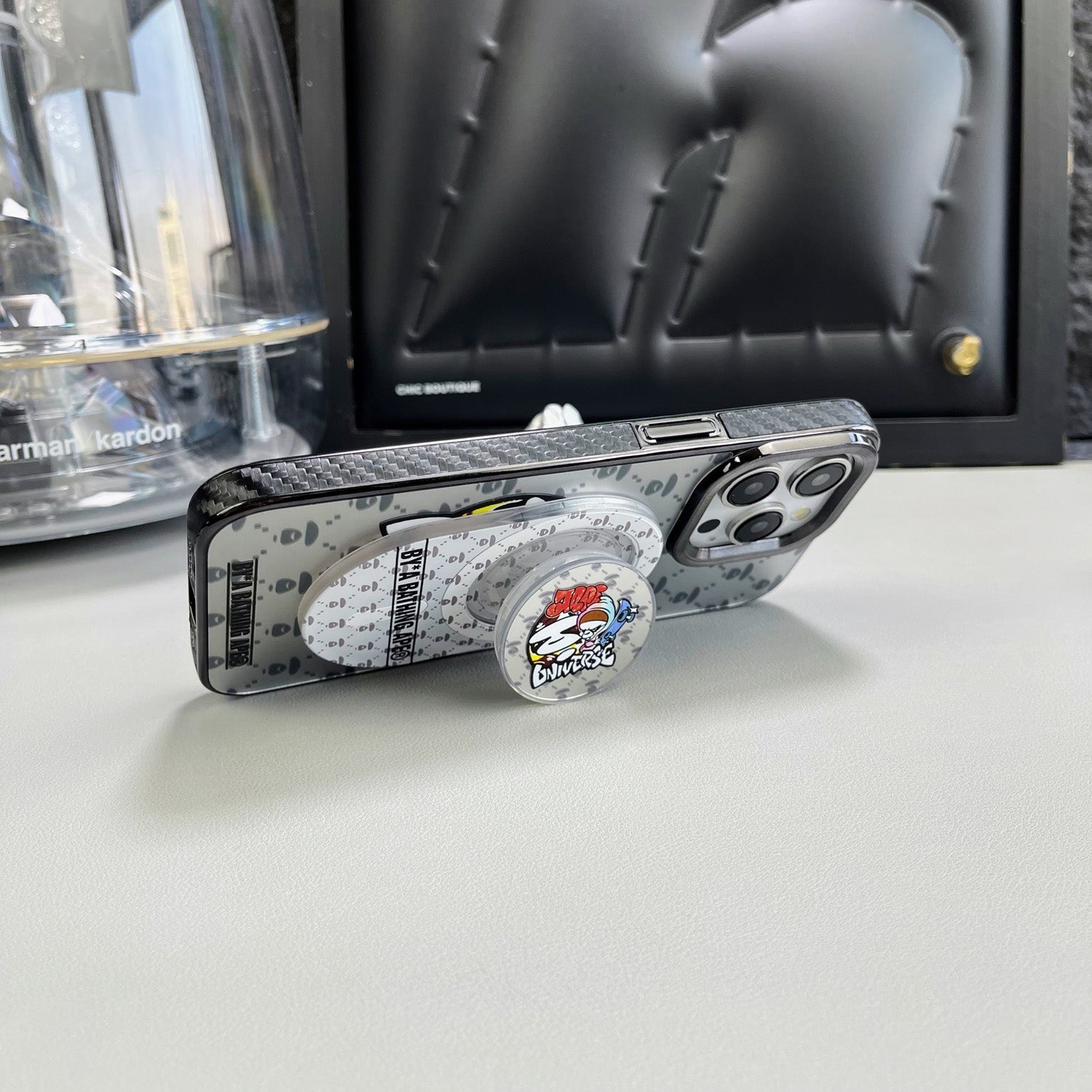 Magnetic Phone Grip Stand ¡§C Adjustable Holder for iPhone & Cases
