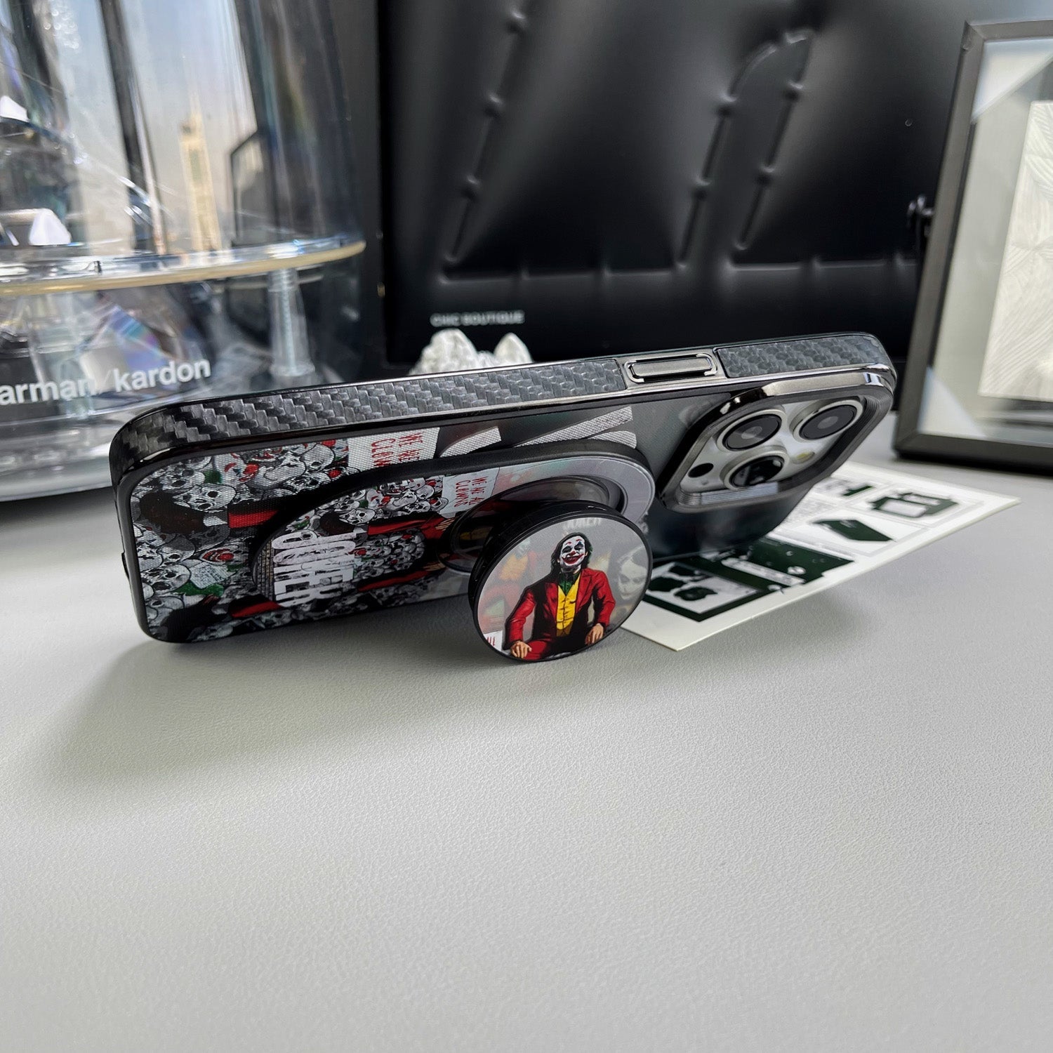 Magnetic Phone Grip Stand ¡§C Adjustable Holder for iPhone & Cases
