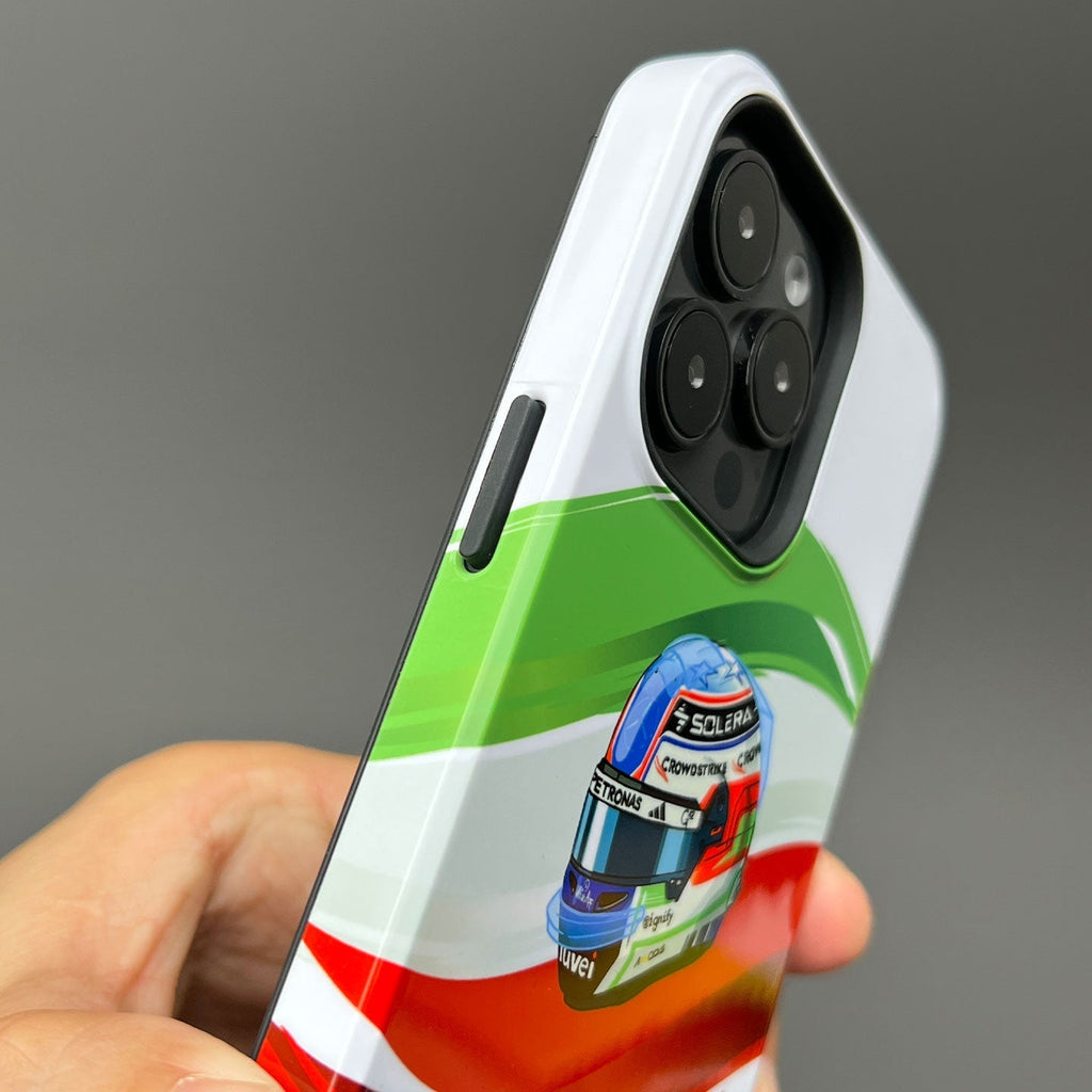 Andrea Kimi Antonelli 2025 Helmet Phone Case ?¡ìC Italian Tribute for iPhone (Mercedes Edition)