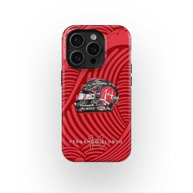 Fernando Alonso 2024 Japanese Grand Prix Helmet iPhone Case ?¡ìC F1 Fan Gift