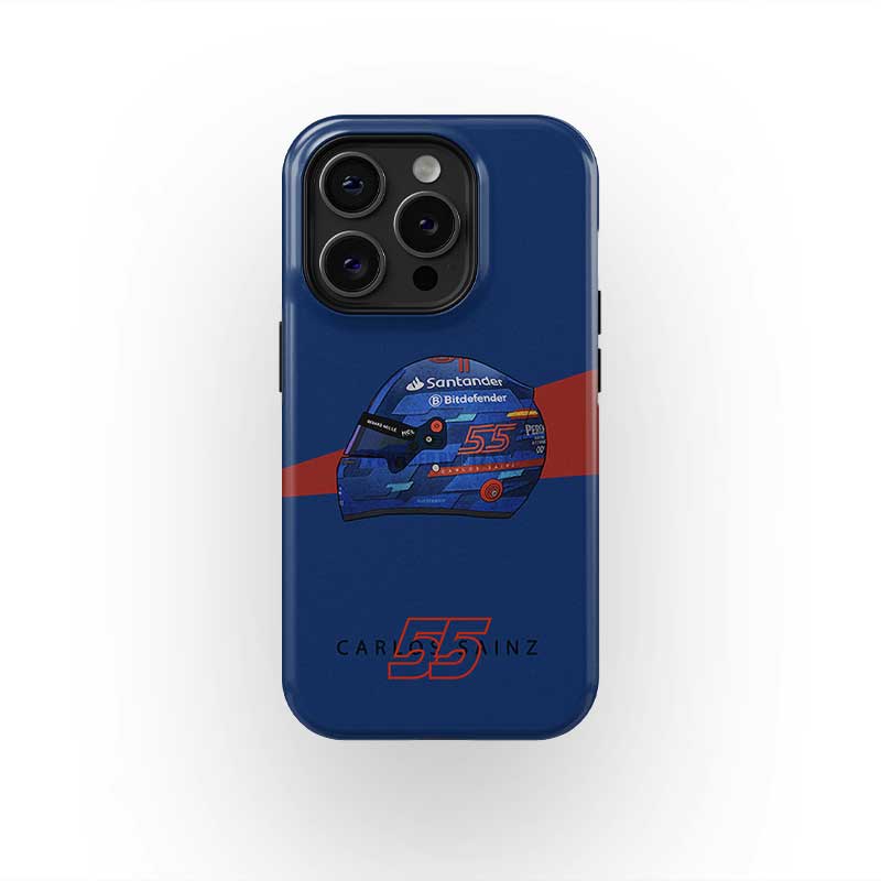 Carlos Sainz 2024 Miami Grand Prix Helmet iPhone Case ?¡ìC F1 Fan Edition