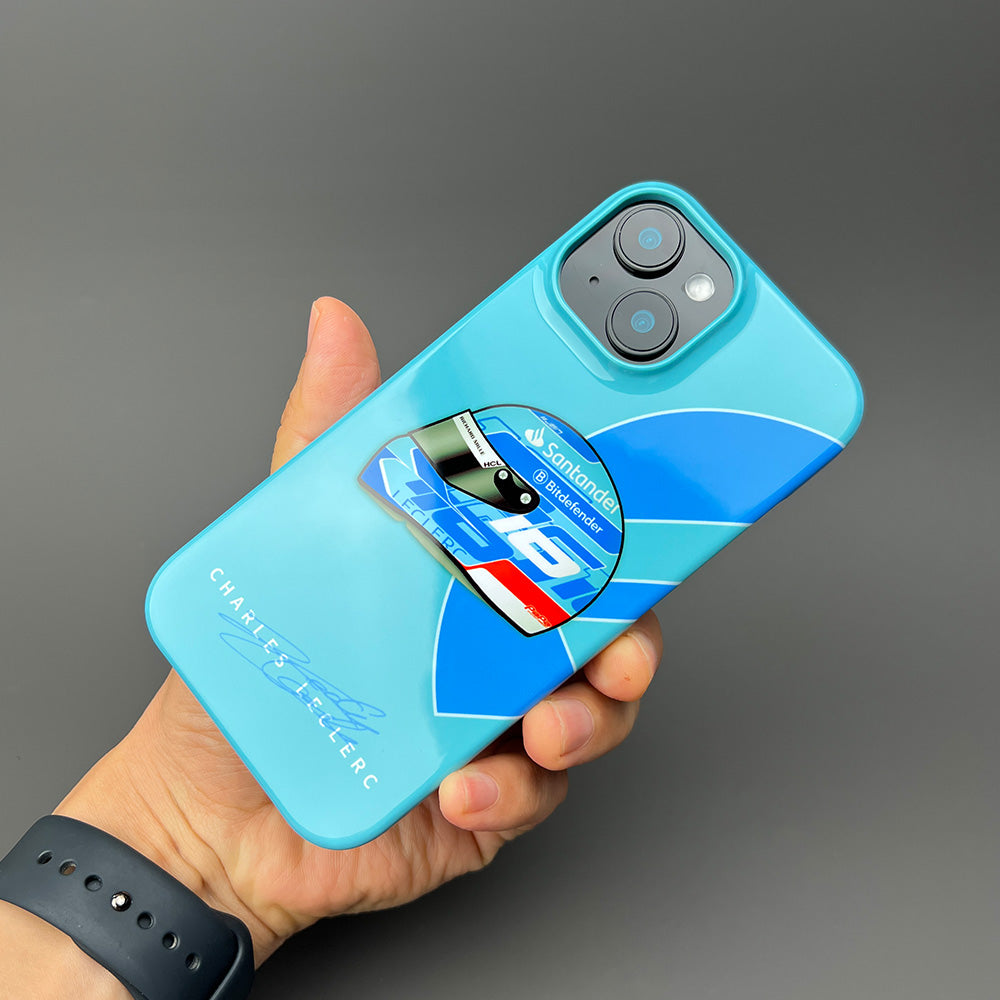 Charles Leclerc 2024 Miami Helmet Phone Case: Sleek & Bold