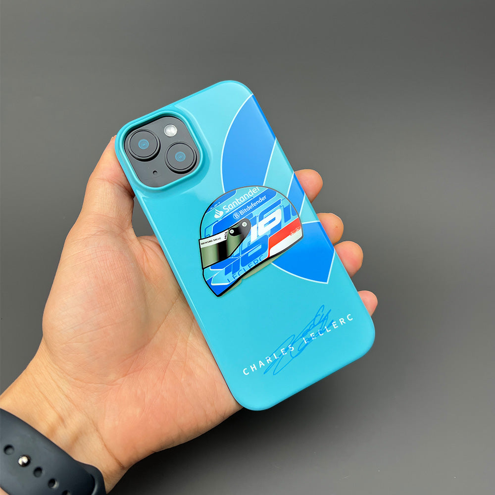 Charles Leclerc 2024 Miami Helmet Phone Case: Sleek & Bold