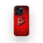 Esteban Ocon 2025 Helmet Phone Case ?¡ìC Bold Red Tribute for iPhone (Haas Edition)