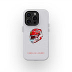 Charles Leclerc 2025 Helmet Phone Case ?¡ìC Official Ferrari Red & White Tribute for iPhone
