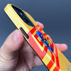 Carlos Sainz 2025 Helmet Tribute Phone Case ?¡ìC Red & Yellow 55 Design for iPhone