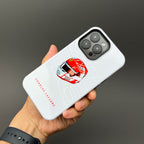 Charles Leclerc 2025 Helmet Phone Case ?¡ìC Official Ferrari Red & White Tribute for iPhone