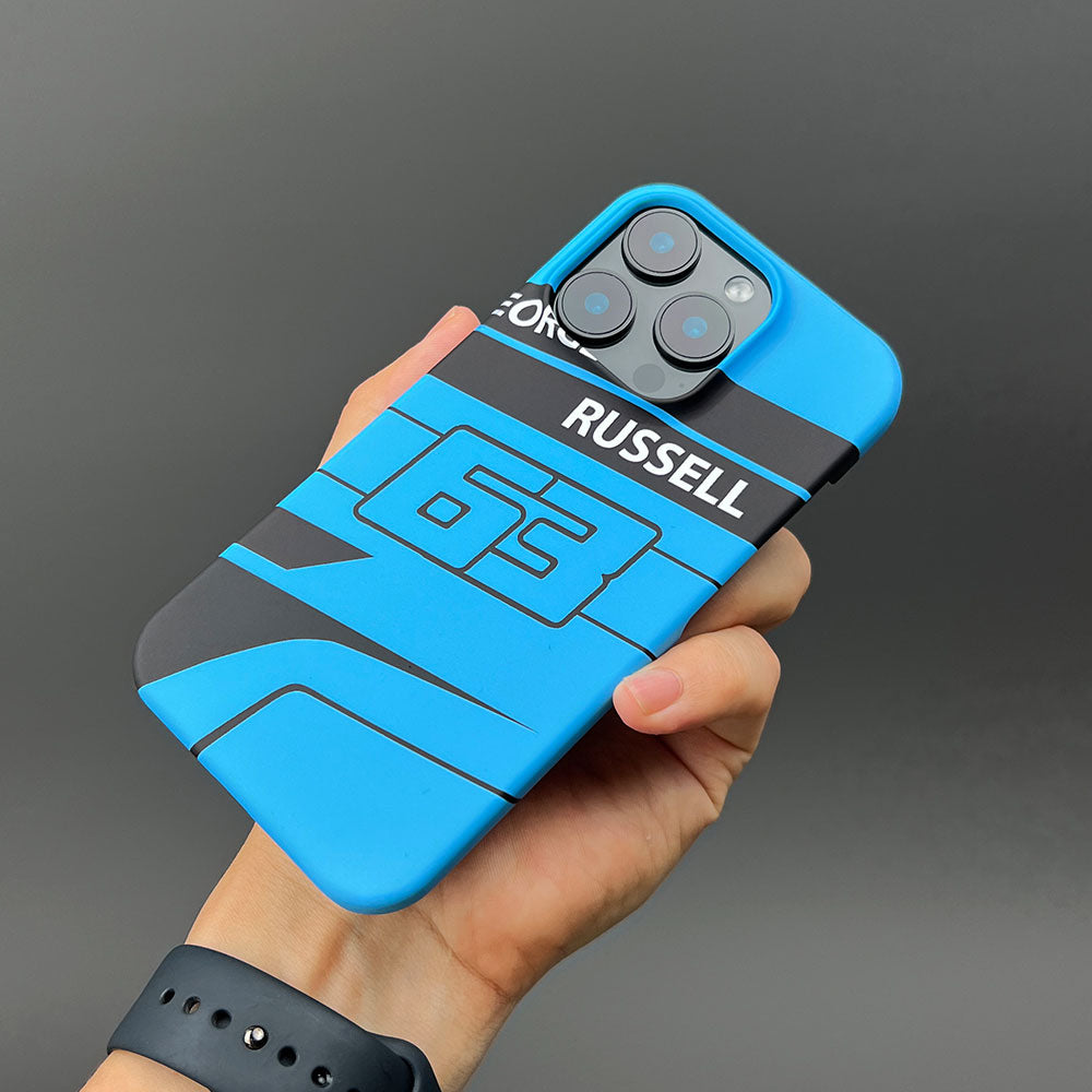 George Russell 2025 F1 Helmet Livery Phone Case ?¡ìC Racing Number 63 Edition
