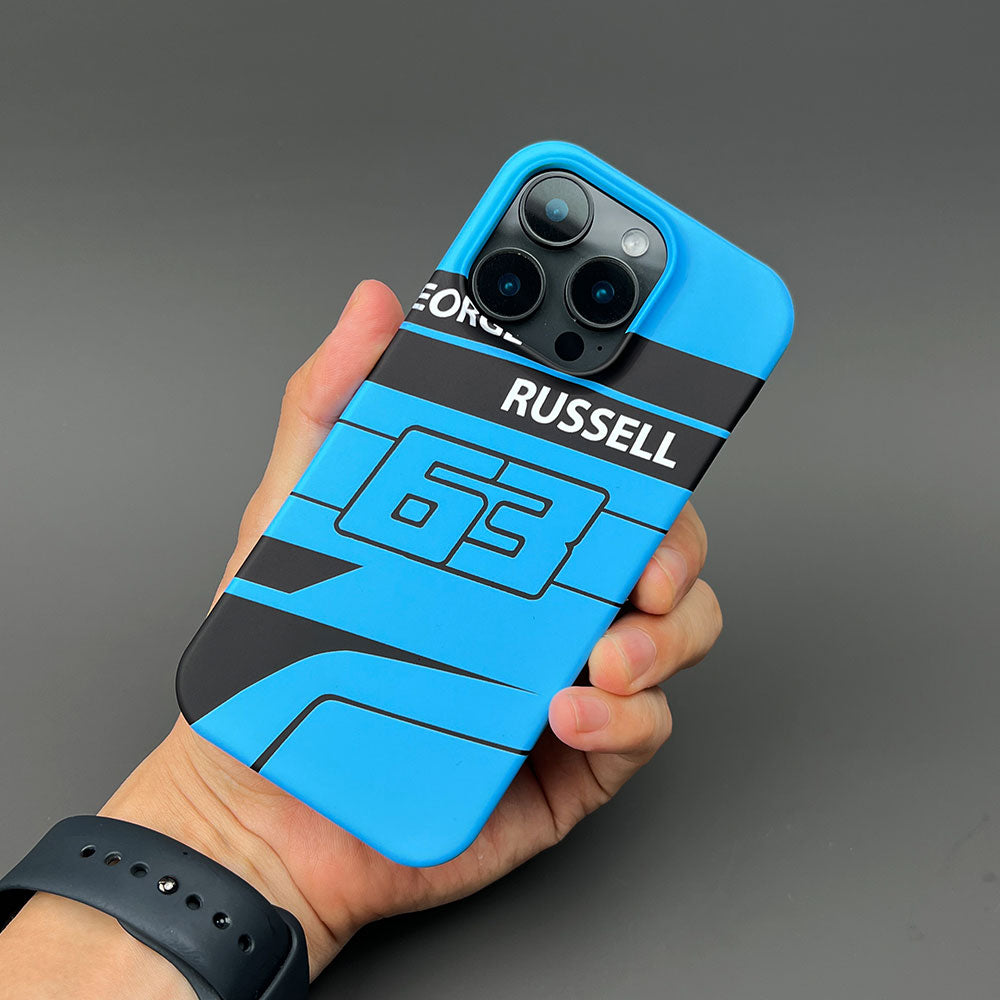 George Russell 2025 F1 Helmet Livery Phone Case ?¡ìC Racing Number 63 Edition