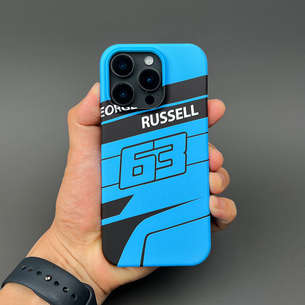 George Russell 2025 F1 Helmet Livery Phone Case ?¡ìC Racing Number 63 Edition