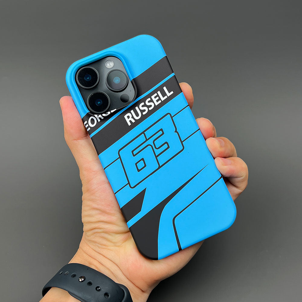 George Russell 2025 F1 Helmet Livery Phone Case ?¡ìC Racing Number 63 Edition