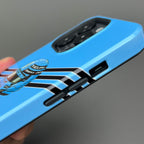 George Russell 2025 Helmet Phone Case ?¡ìC Light Blue Tribute for iPhone (Mercedes Edition)