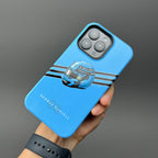 George Russell 2025 Helmet Phone Case ?¡ìC Light Blue Tribute for iPhone (Mercedes Edition)