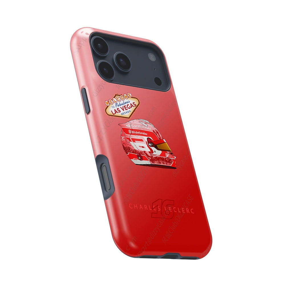 Charles Leclerc Las Vegas Grand Prix 2024 F1 Helmet iPhone Case