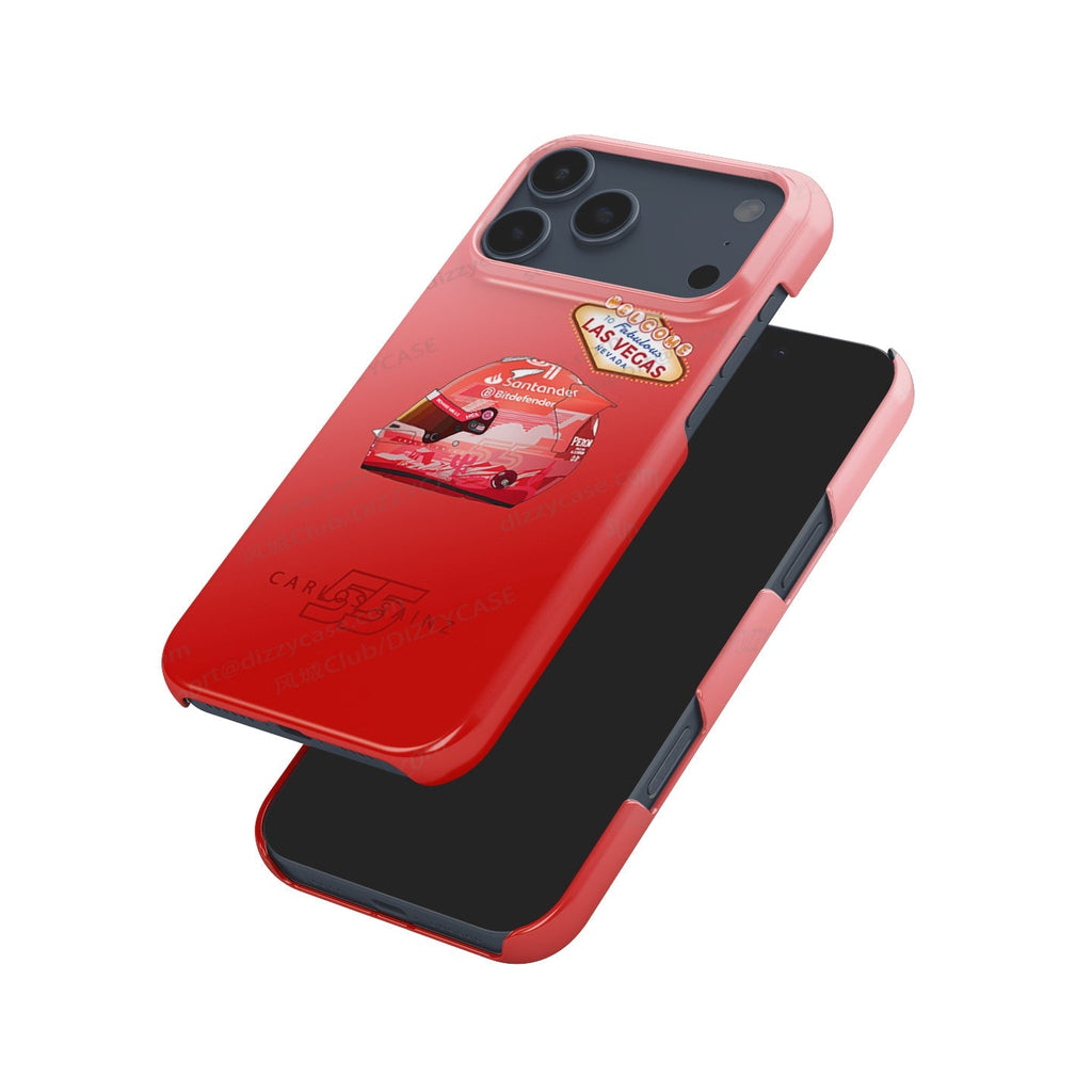 Carlos Sainz 2024 Las Vegas Grand Prix Helmet iPhone Case ?¡ìC F1 Fan Edition