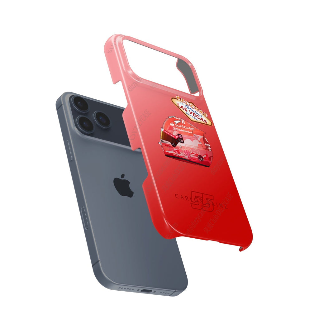 Carlos Sainz 2024 Las Vegas Grand Prix Helmet iPhone Case ?¡ìC F1 Fan Edition