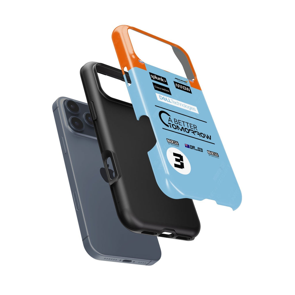 McLaren Gulf Livery Daniel Ricciardo Phone Case: Bold F1 Style