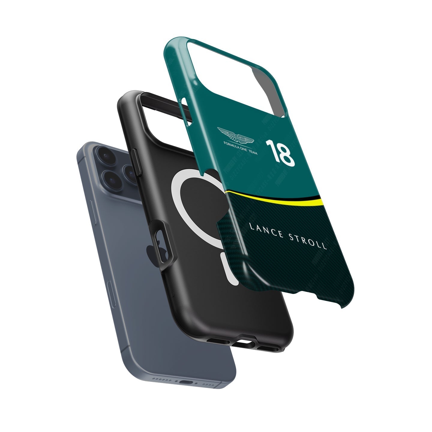 Show Your Support for Lance Stroll with Aston Martin F1 Livery Phone Case