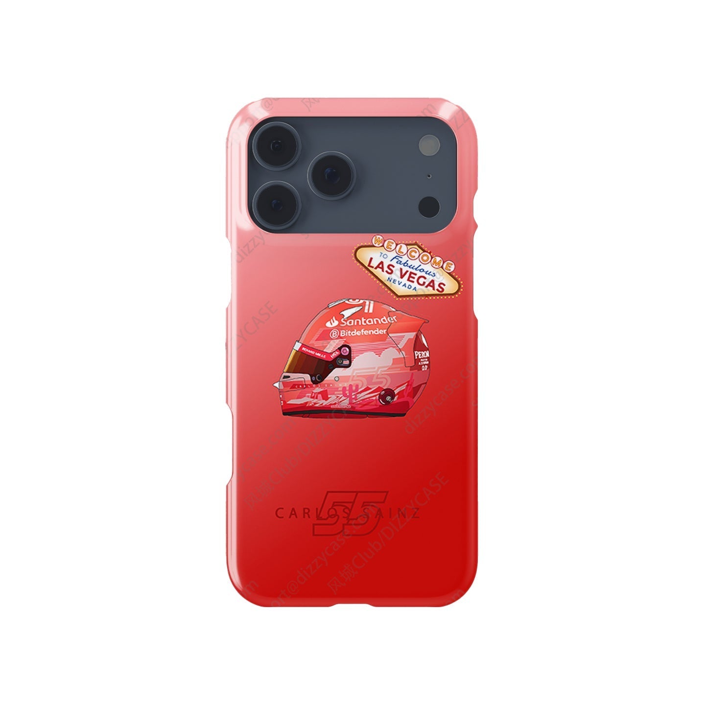 Carlos Sainz 2024 Las Vegas Grand Prix Helmet iPhone Case ?¡ìC F1 Fan Edition
