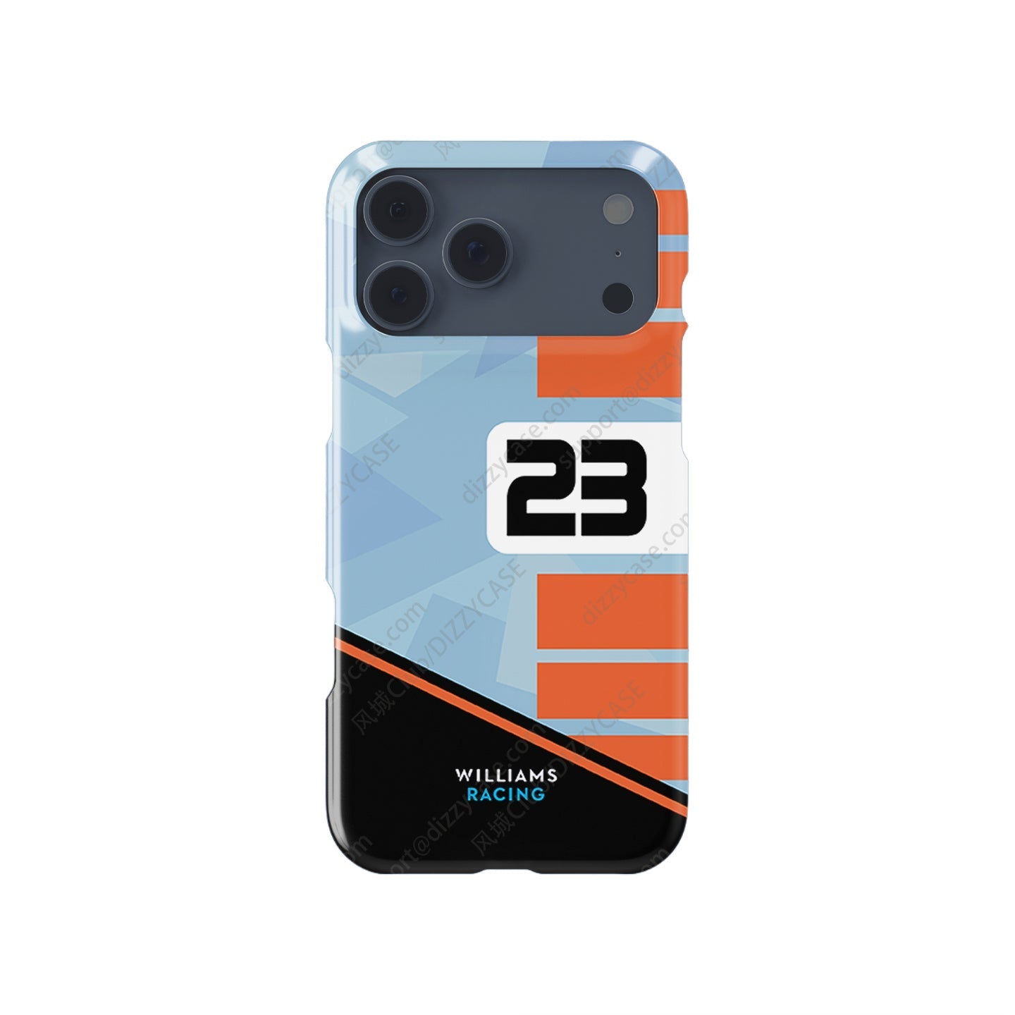 Williams Gulf Livery Alex Albon Phone Case: Bold Racing Style