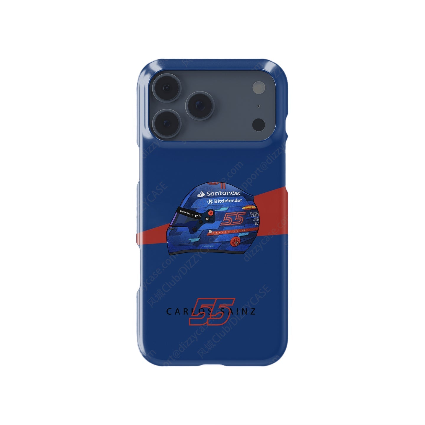 Carlos Sainz 2024 Miami Grand Prix Helmet iPhone Case ?¡ìC F1 Fan Edition