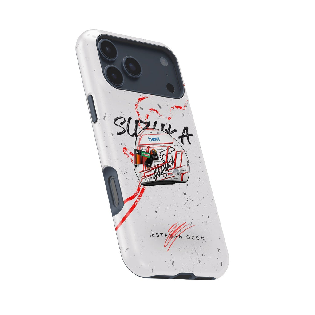 Esteban Ocon 2023 Japanese GP Helmet Phone Case - Apple Edition