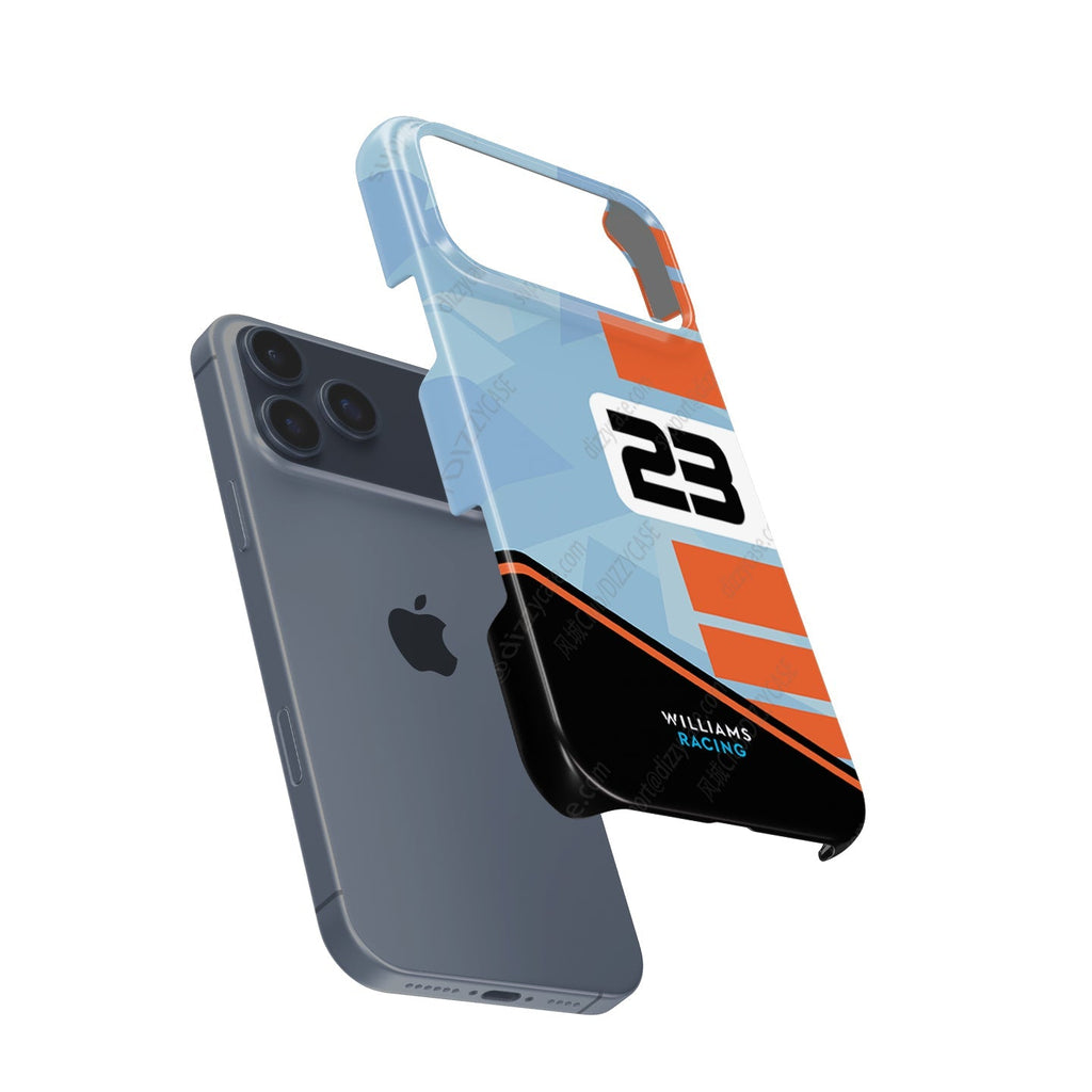 Williams Gulf Livery Alex Albon Phone Case: Bold Racing Style