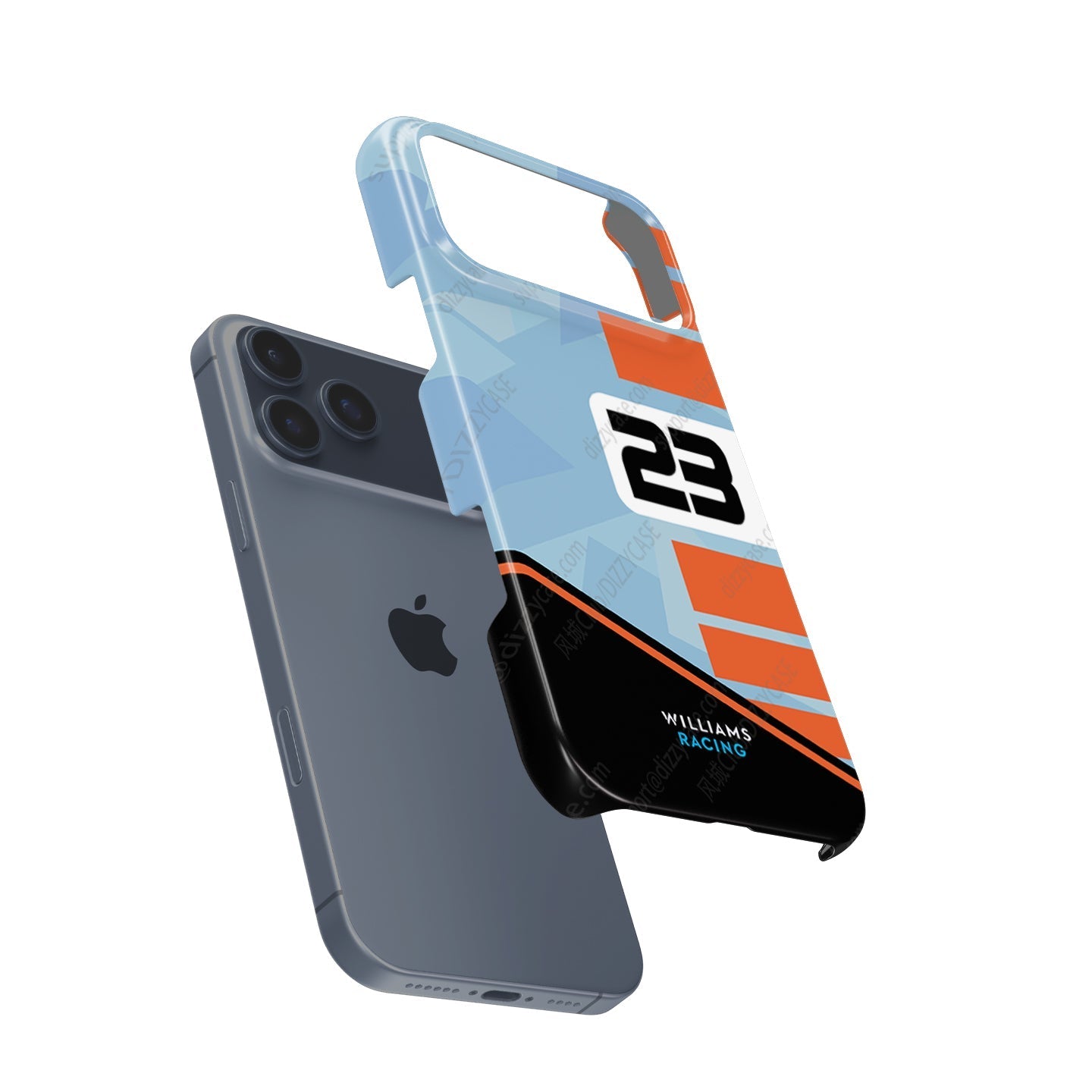 Williams Gulf Livery Alex Albon Phone Case: Bold Racing Style