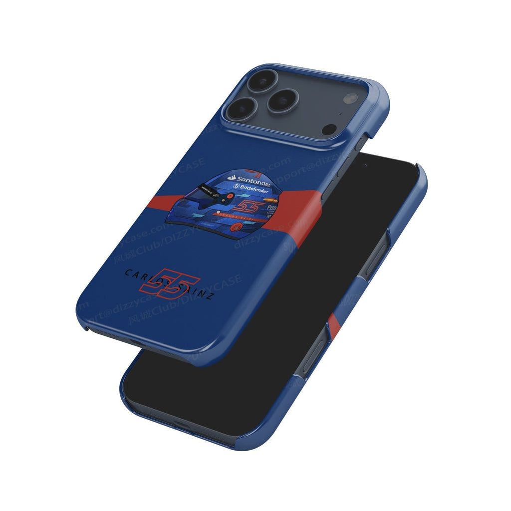 Carlos Sainz 2024 Miami Grand Prix Helmet iPhone Case ?¡ìC F1 Fan Edition