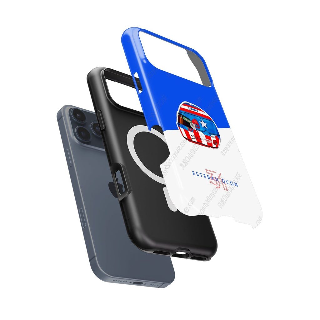 Esteban Ocon Captain America Helmet iPhone Case ?¡ìC Las Vegas 2024 Edition