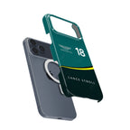 Show Your Support for Lance Stroll with Aston Martin F1 Livery Phone Case