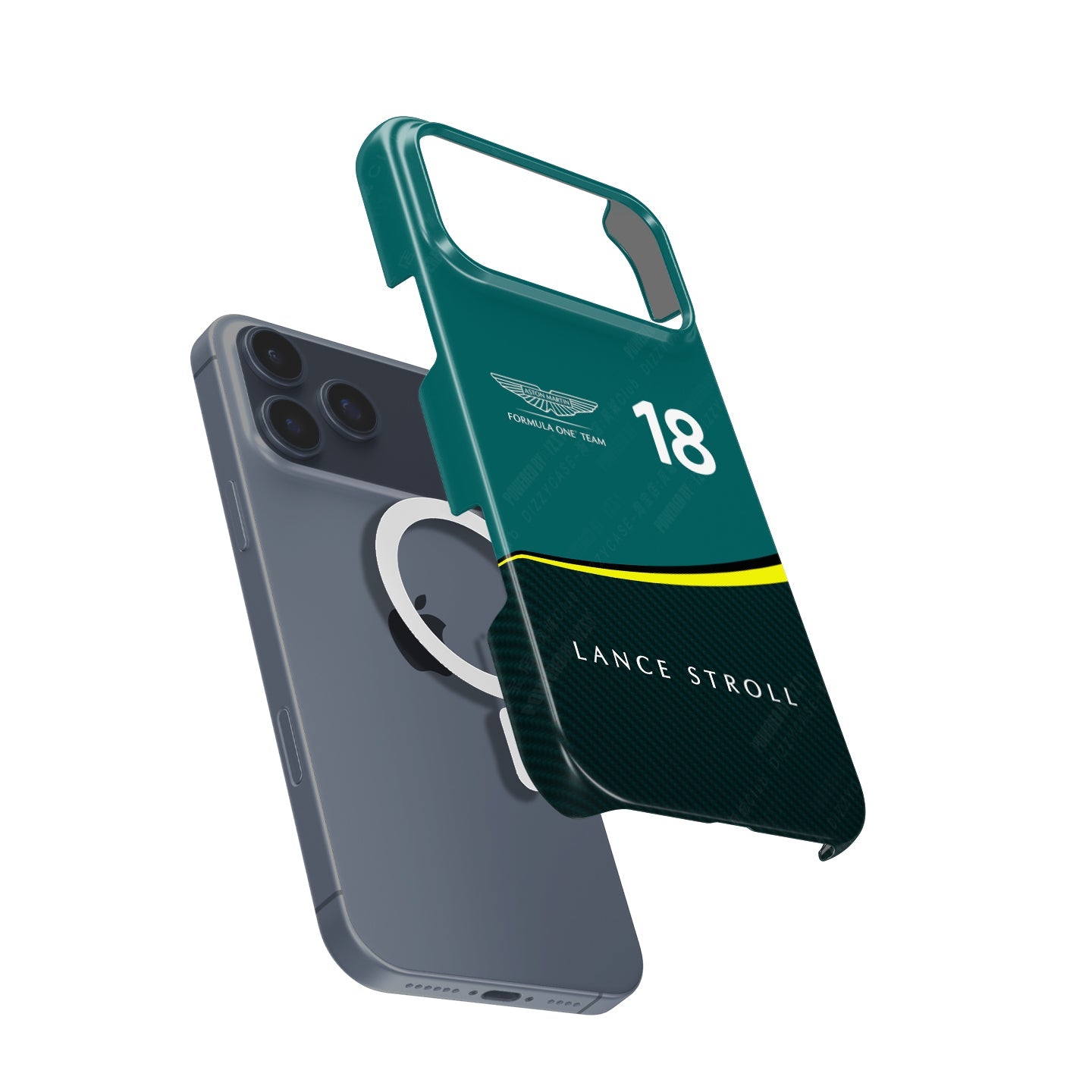 Show Your Support for Lance Stroll with Aston Martin F1 Livery Phone Case