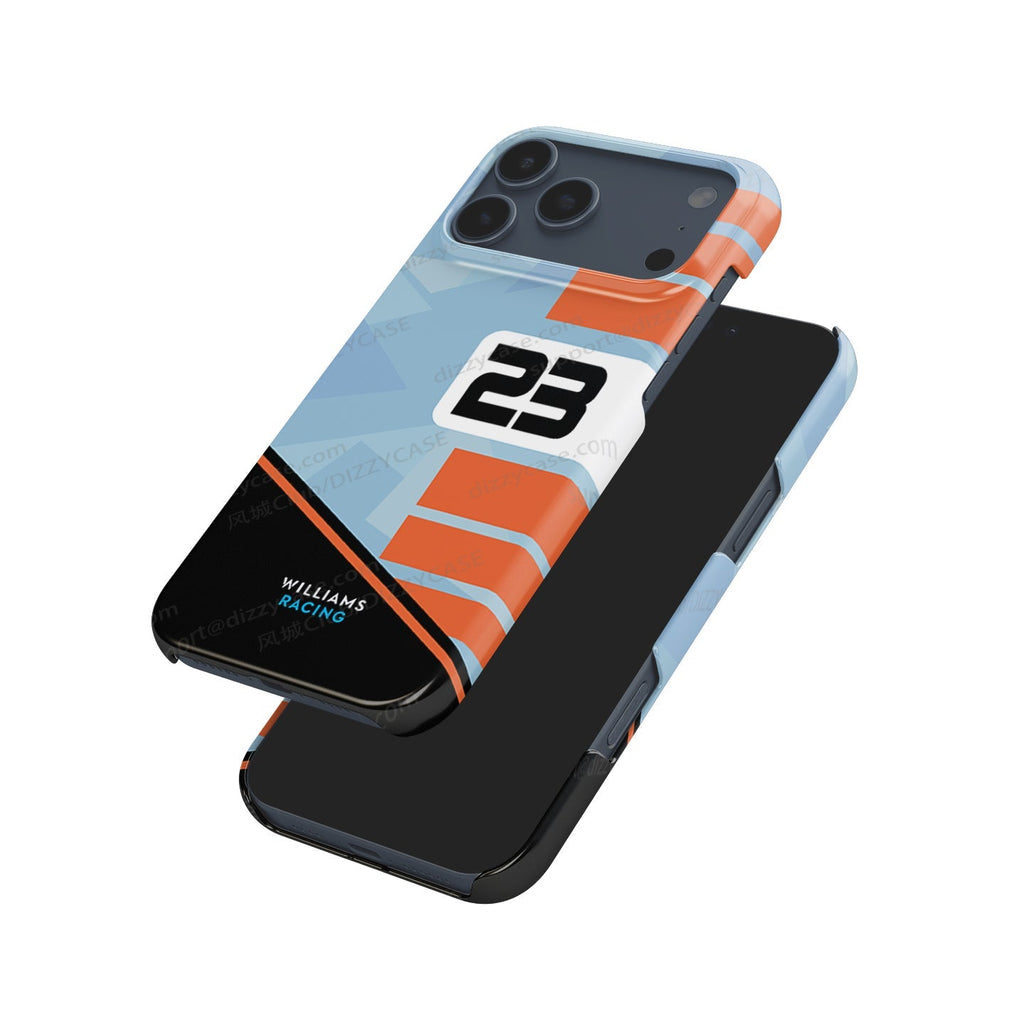 Williams Gulf Livery Alex Albon Phone Case: Bold Racing Style