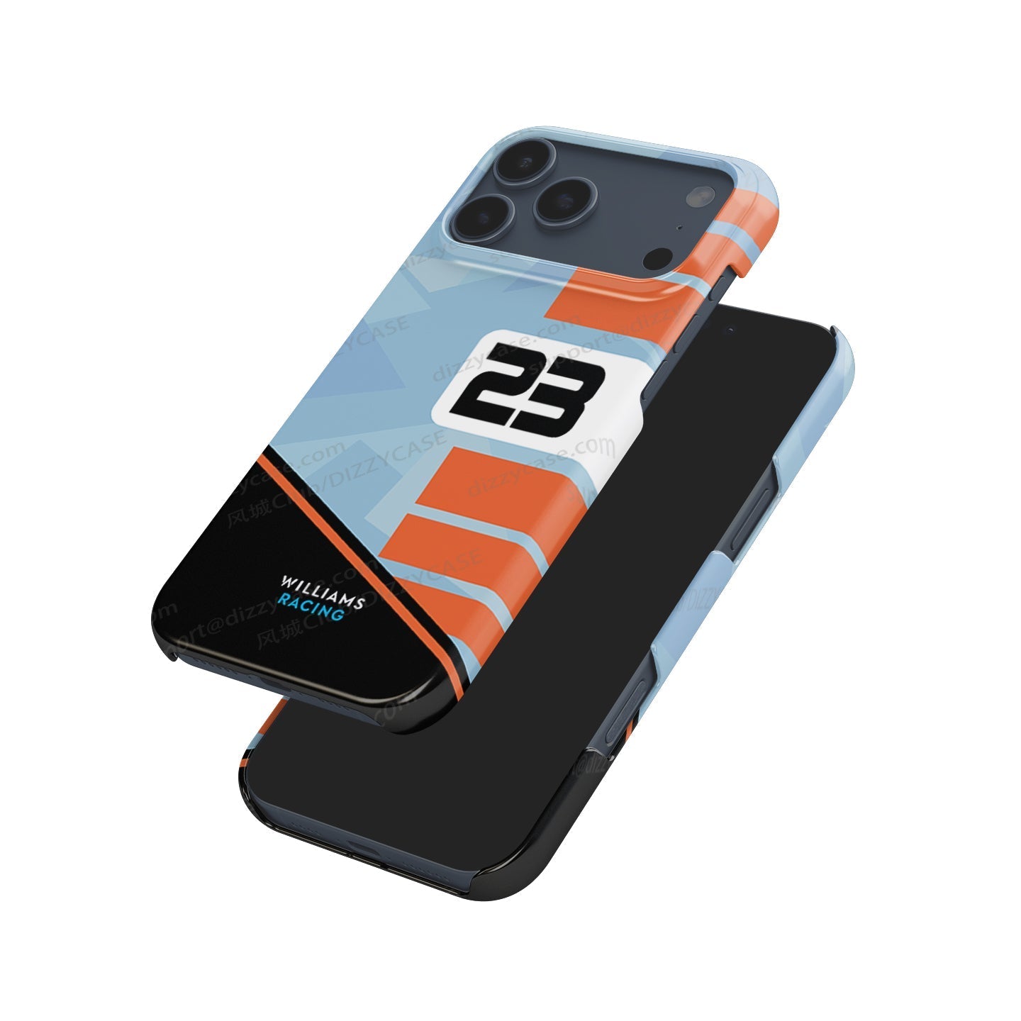 Williams Gulf Livery Alex Albon Phone Case: Bold Racing Style