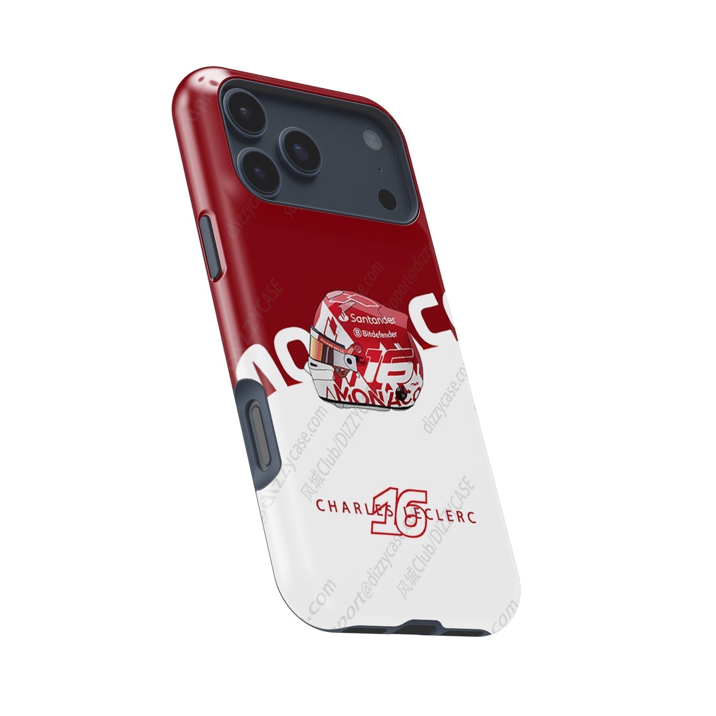Charles Leclerc 2024 Monaco Grand Prix Helmet iPhone Case ?¡ìC Ferrari Edition