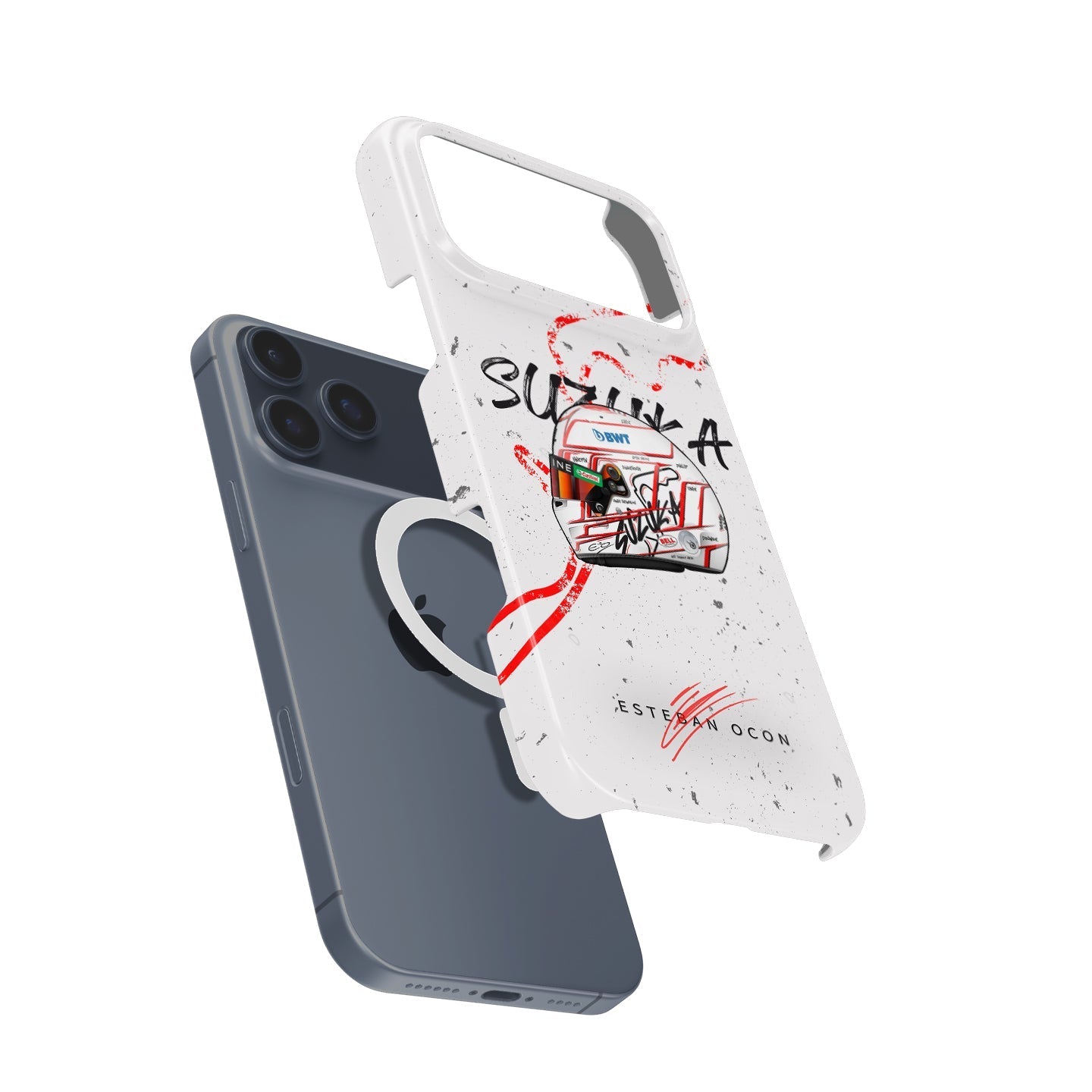 Esteban Ocon 2023 Japanese GP Helmet Phone Case - Apple Edition